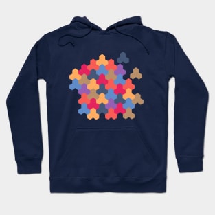 Japanese Style Colorful Mosaic Game Pattern Hoodie